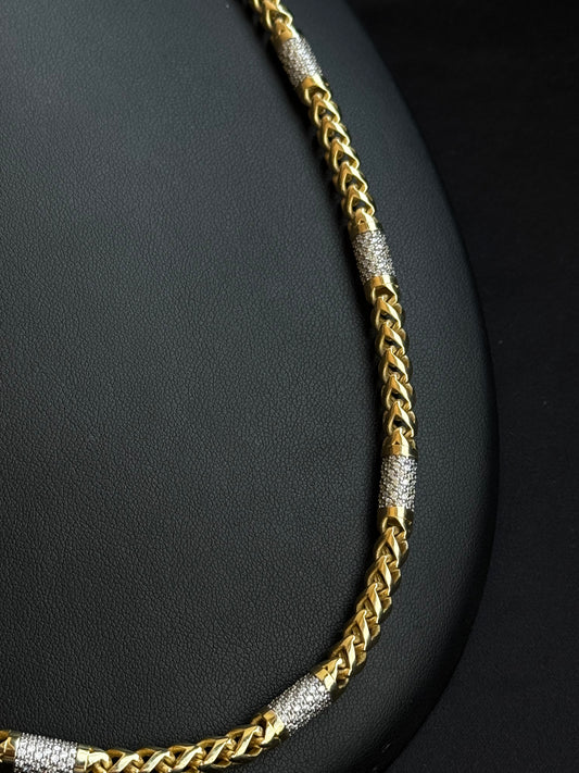 Monaco Rondo Piedra Blanca Oro 10k